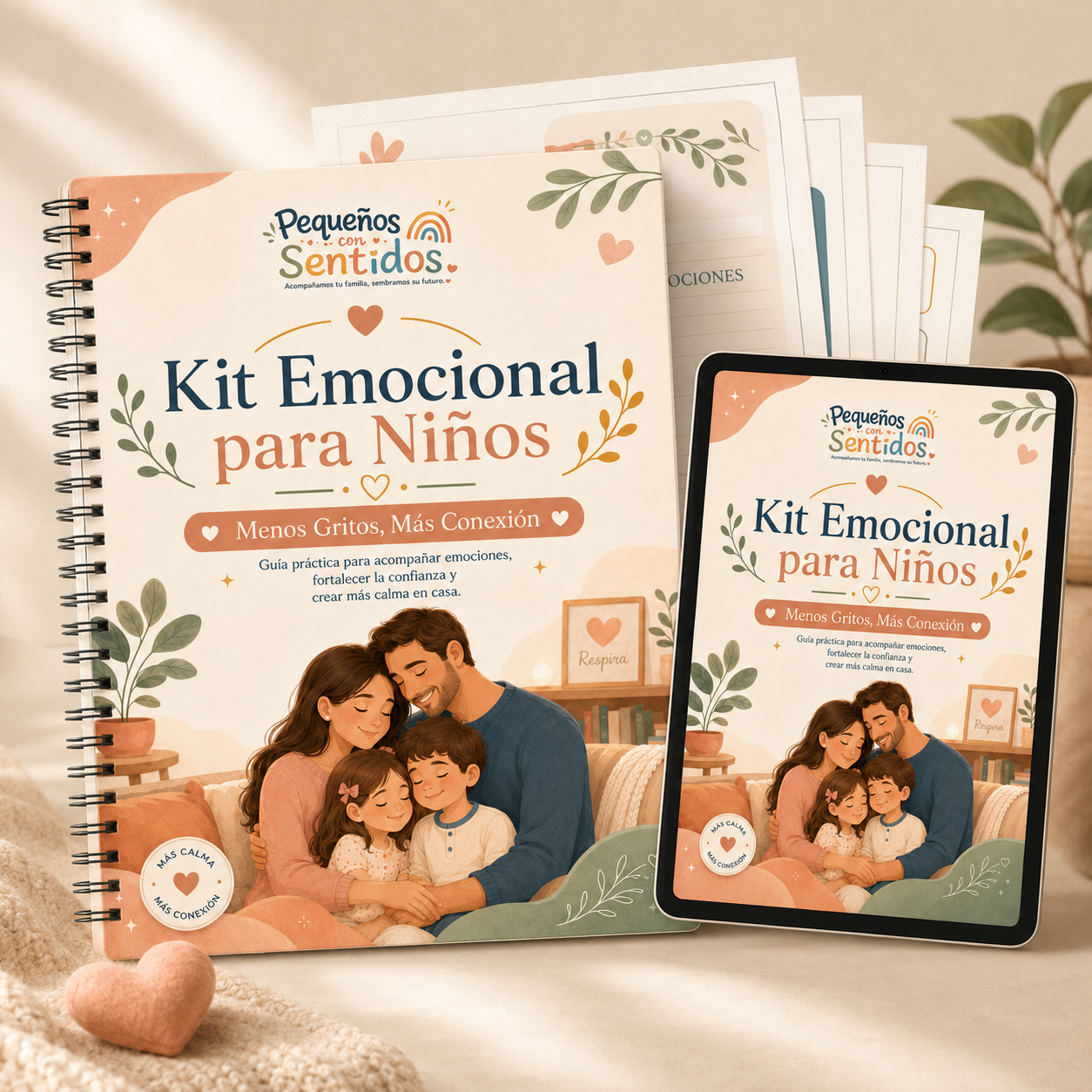 Mockup del Kit Emocional para Niños